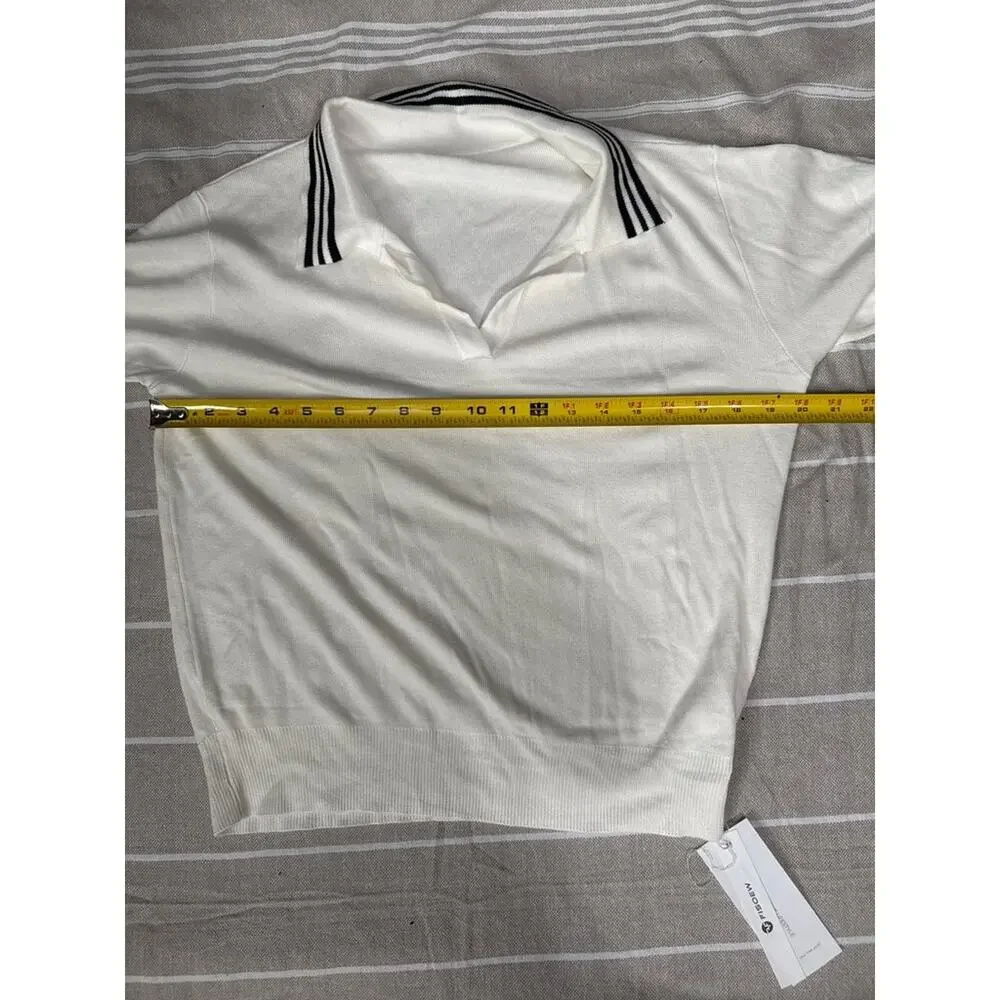 FISOEW White Polo Shirt and Pleated Skirt Set - Picture 4 of 8